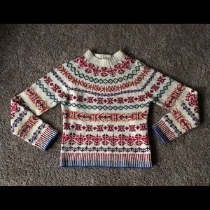 J.Crew Ornamental 100% Wool Sweater